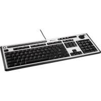 Targus Slim Internet Multimedia USB Keyboard - USB - Black/Silver - UK