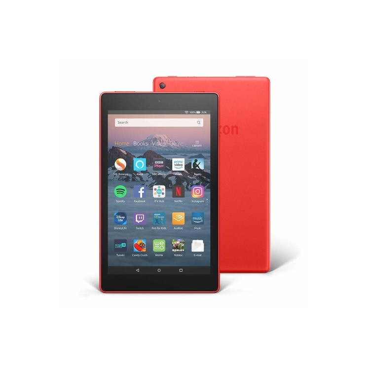 Refurbished Amazon Fire 8 HD 16GB 8 Inch Tablet With Alexa  - Red