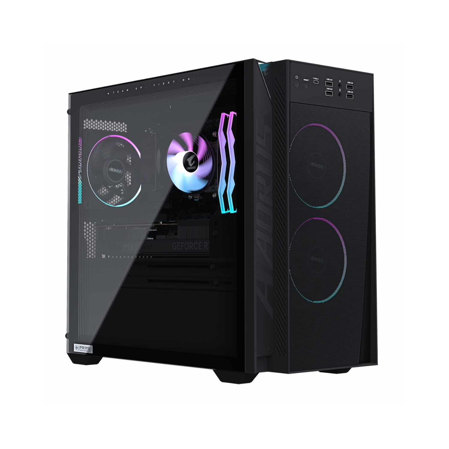 Gigabyte Aorus Prime 3 AMD Ryzen 7 9700X 16GB RAM 1TB SSD RTX 5060 Ti Windows 11 Gaming Pc Black, Laptops Direct - AP3A7N6T-5110