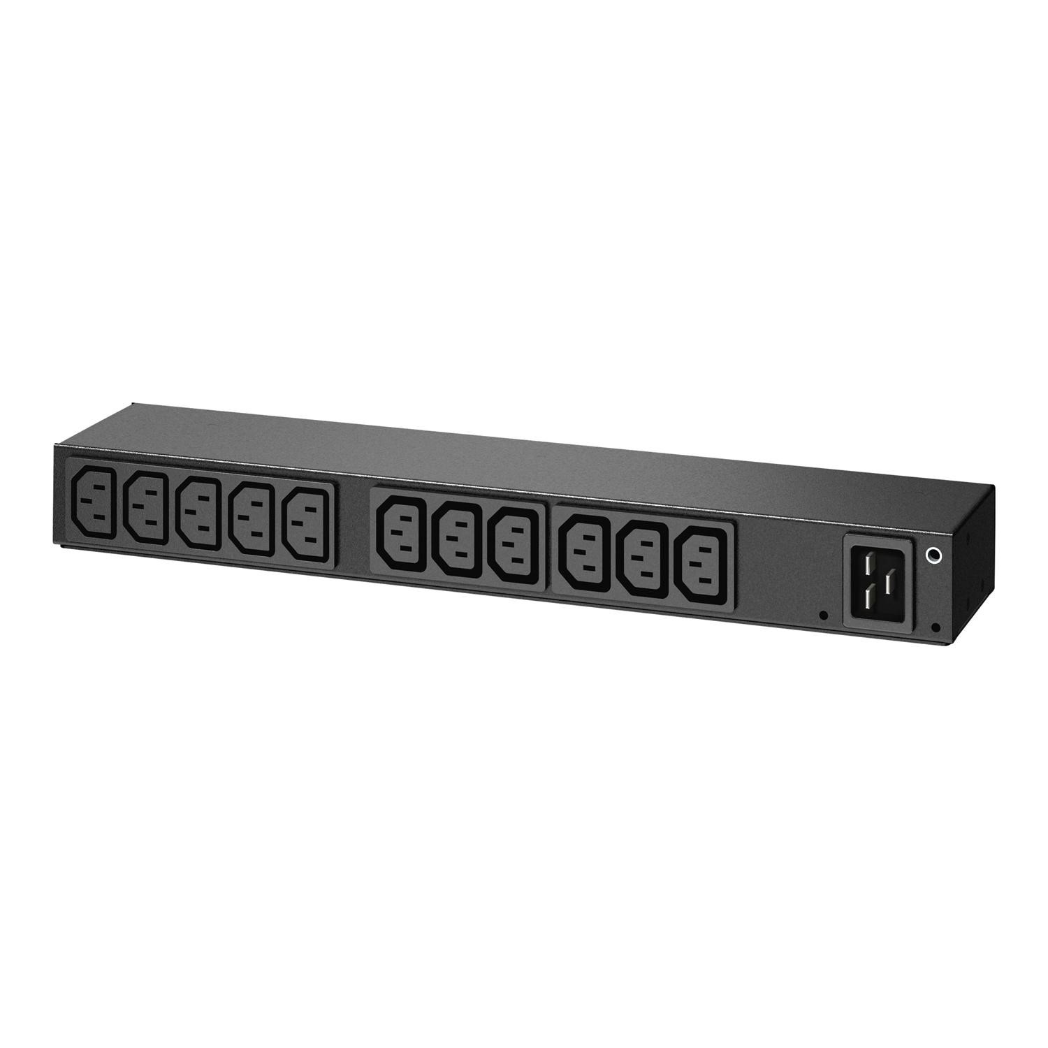 Image of APC Basic Rack PDU - Power distribution unit rack-mountable - AC 100-240V - input_IEC 60320 C20 - output connectors_ 13 AP6020A Black