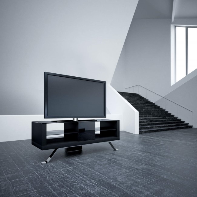 Elmob Arcadia Open Black TV Cabinet - Up to 50 Inch