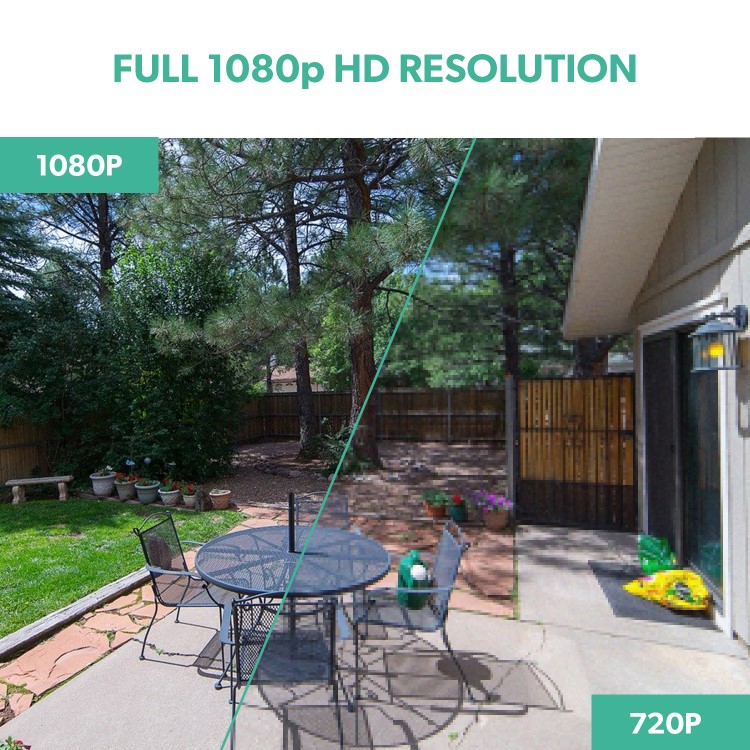 electriQ 4 Camera 1080p HD NVR CCTV System with 1TB HDD