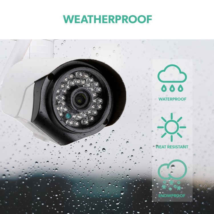 electriQ 4 Camera 1080p HD NVR CCTV System with 1TB HDD