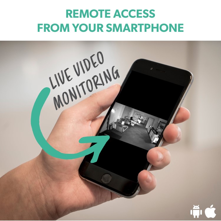 electriQ 4 Camera 1080p HD NVR CCTV System with 1TB HDD