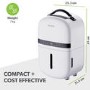 electriQ 5L Quiet Compact Compressor Dehumidifier and Air Purifier - White