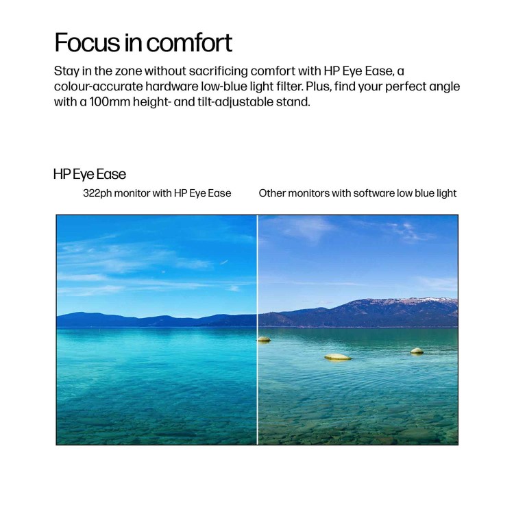 Hewlett Packard HP 322ph - Series 3 Pro - LED monitor - 22" 21.5" viewable - 1920 x 1080 Full HD 1080p  100 Hz - IPS - 250 cd/m² - 1000_1 - 5 ms - HDMI VGA DisplayPort - speakers - black -