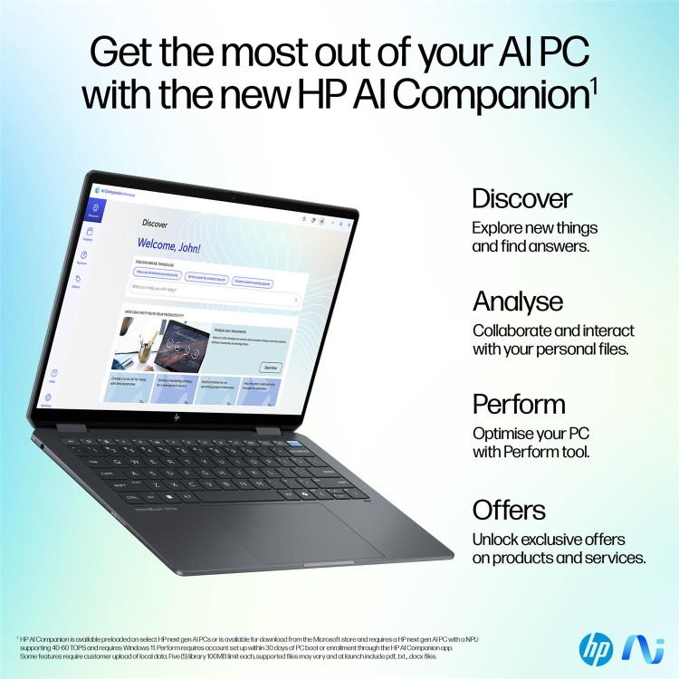 HP OmniBook Intel Core Ultra 7 16GB RAM 1TB SSD 14 Inch Touchscreen Windows 11 Laptop