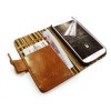 Alston Craig Vintage Genuine Leather Wallet Case Cover for Samsung Galaxy S5 Olive striped free S