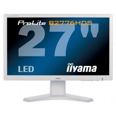 Iiyama 27" LCD LED-Backlit Heigh Adjustable Monitor Full HD 1920 x 1080 16_9 White Bezel 2 x 1.5W Built-In Speakers VGA DVI-D HDMI.