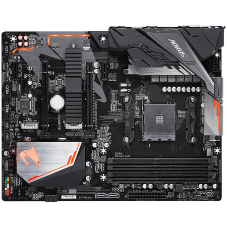 Gigabyte B450 AORUS Elite AMD Socket AM4 ATX DDR4 DVI-D/HDMI Dual M.2 RGB Motherboard