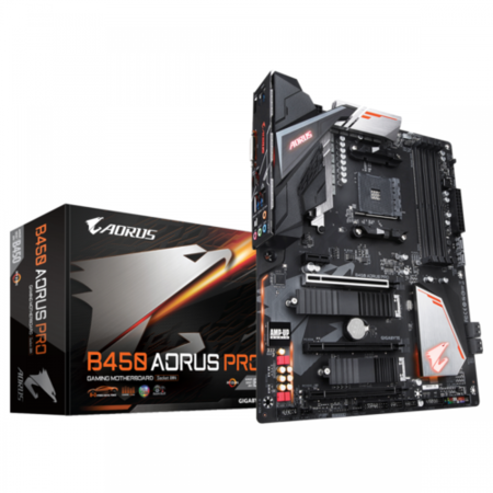 Box Opened Gigabyte B450 AORUS M AMD Socket AM4 Micro ATX DDR4 DVI