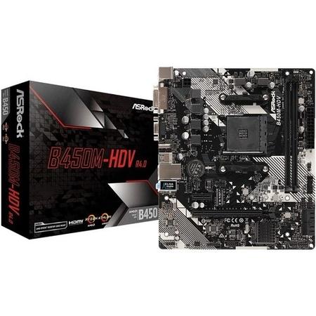 ASRock AMD AM4 B450 MicroATX Motherboard