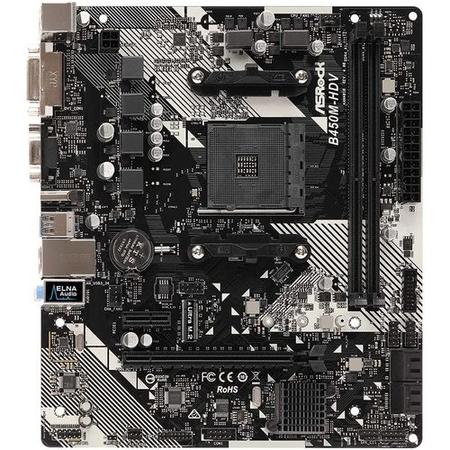 ASRock AMD AM4 B450 MicroATX Motherboard