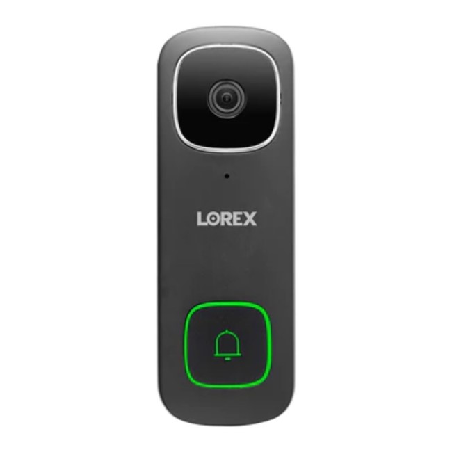 Lorex 2K Wired Black Video Doorbell - 1 Pack