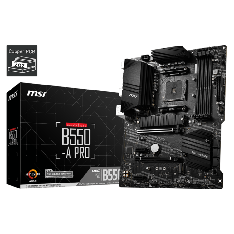 MSI B550-A PRO AMD B550 AM4 DDR4 ATX Motherboard