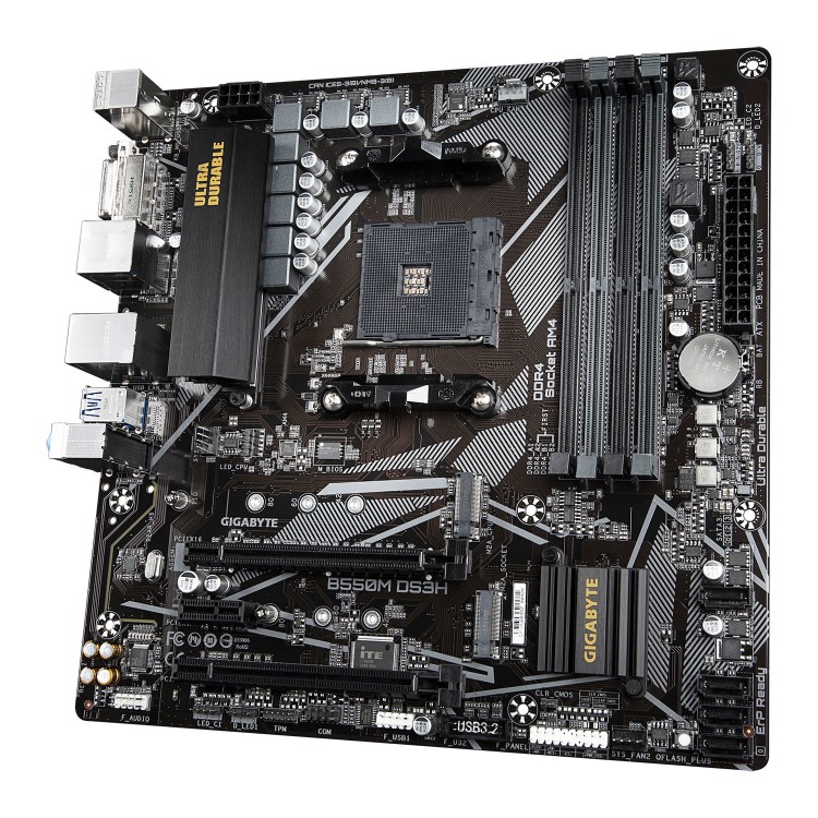 GIGABYTE B550M DS3H AMD B550 AM4 DDR4 Micro ATX Motherboard