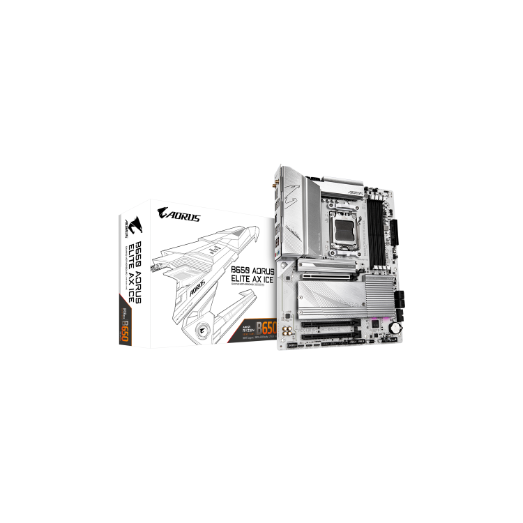 GIGABYTE B650 AORUS Elite AX ICE AM5 DDR5 Micro ATX Motherboard