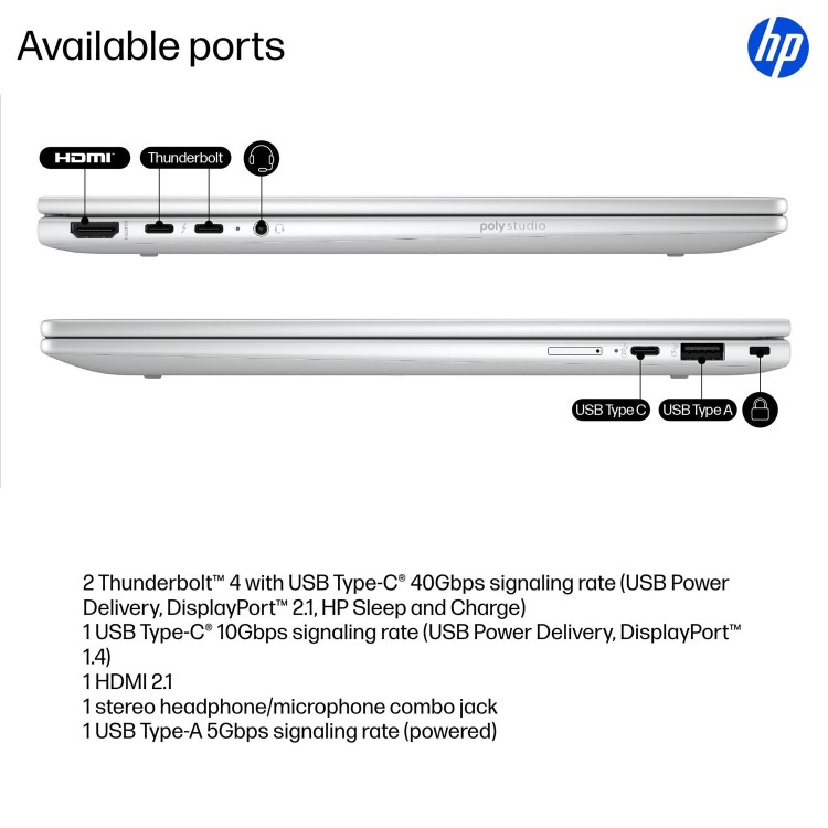 EliteBook X Flip G1i 14 inch Notebook Next Gen AI PC Wolf Pro Security Edition, 14", Touch screen, Windows 11 Pro, Intel Core™ Ultra 7, 32GB RAM, 512GB SSD, WUXGA