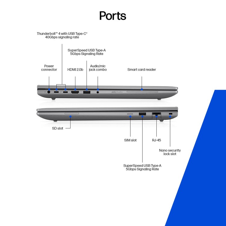 ZBook X G1i 16 inch Mobile Workstation PC  - Data Science, 16", Windows 11 Pro, Intel Core™ Ultra 7, 32GB RAM, 1TB SSD, WUXGA