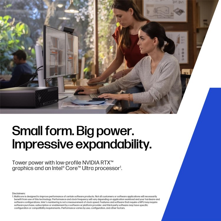 Z2 SFF G1i Workstation Desktop PC, Windows 11 Pro, Intel Core™ Ultra 7, 32GB RAM, 1TB SSD, NVIDIA RTX™ A400