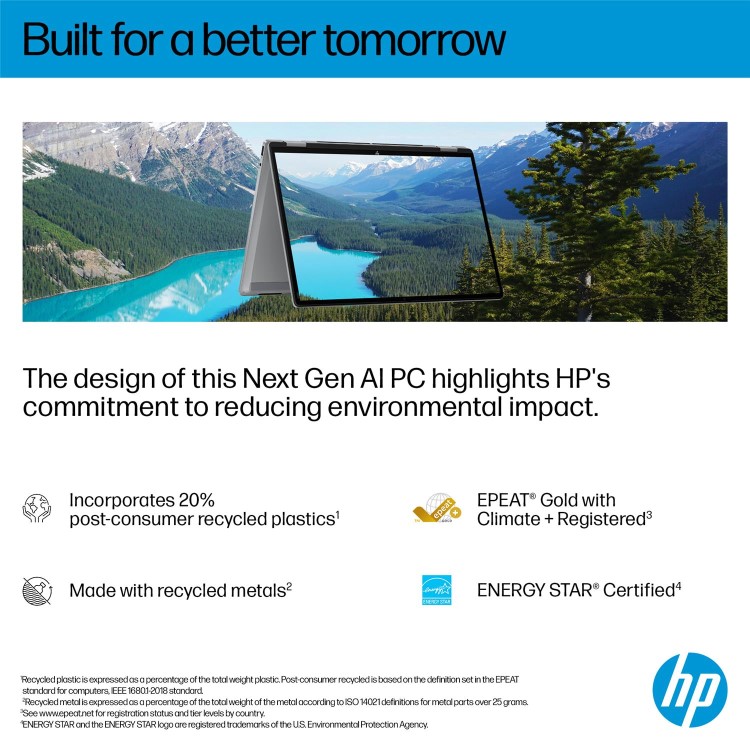 HP OmniBook X FlipNGAI 14-fk0004na Copilot+ PC AMD Ryzen AI 5 16GB RAM 512GB SSD 14 Inch Windows 11 Touchscreen Laptop