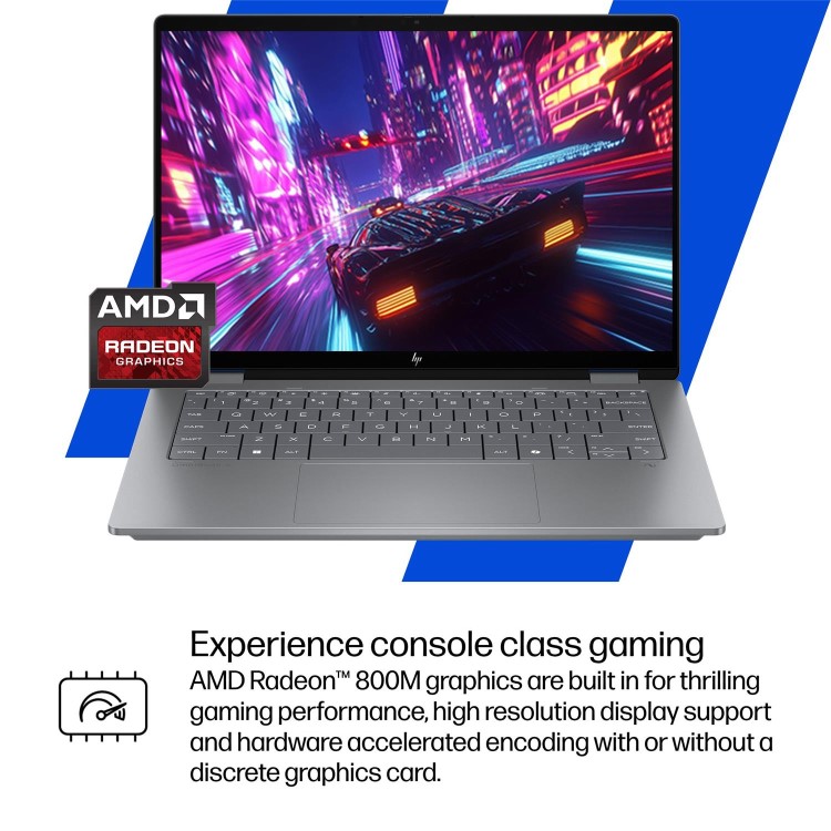 HP OmniBook X FlipNGAI 14-fk0004na Copilot+ PC AMD Ryzen AI 5 16GB RAM 512GB SSD 14 Inch Windows 11 Touchscreen Laptop