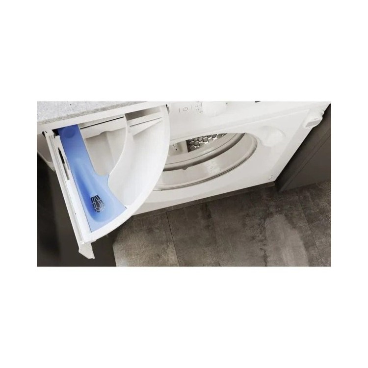 Refurbished Hotpoint Anti-stain BIWMHG81485UKN Integrated 8KG 1400 Spin Washing Machine White