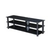 GRADE A2 - Light cosmetic damage - MMT BLKSTD1400 Glass TV Stand - Up to 60 Inch
