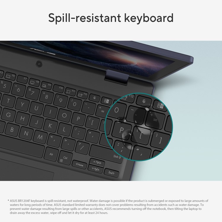 ASUS BR12F Flip Intel N-Series 8GB RAM 128GB SSD 12.2 Inch Windows 11 Pro Touchscreen Convertible Laptop