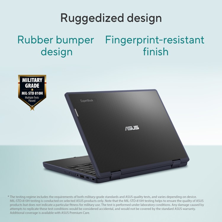 ASUS BR12F Flip Intel N-Series 8GB RAM 128GB SSD 12.2 Inch Windows 11 Pro Touchscreen Convertible Laptop