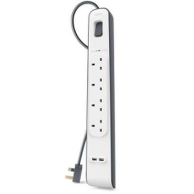 Belkin 4 Way Surge Protection Strip with USB Charging