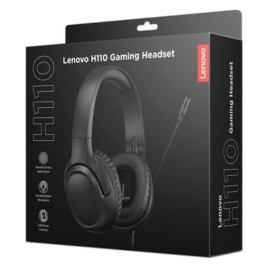 Box Opened Lenovo H110 Double Sided Over-Ear Wired with Microphone Gaming Headset Black