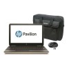 Refurbished HP Pavilion 15-aw084sa 15.6&quot; AMD A9-9410 2.9GHz 8GB 1TB Windows 10 Laptop in Gold with a 15.6&quot; Carry Case and Truse Wireless Mouse