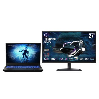 Medion Erazer Deputy P40 15.6" FHD Windows 11 Home Gaming Laptop with Cooler Master Tempest GP27U 27" 4K Ultra HD Gaming Monitor