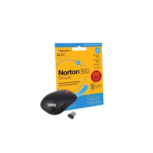 Lenovo ThinkPad Wireless Mouse with Norton 360 Deluxe 