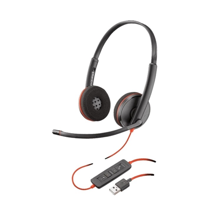 HP 235 Wireless Mouse and Laptop Bag Combo with Poly Blackwire 3220 USB Headset