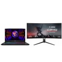BUN/9S7-158561-294/89040 MSI Pulse 15 15.6 " Gaming Laptop with MSI Optix MAG342CQR 34" UWQHD Gaming Monitor