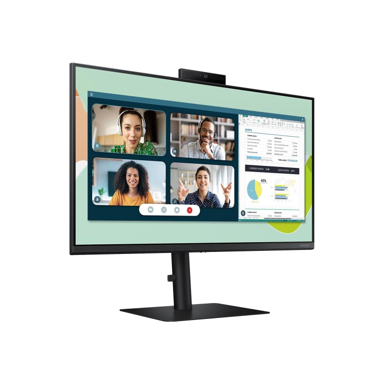 Box Opened Samsung S24A400VEU 24" IPS LED FHD FreeSync Monitor with Webcam & Speaker - Black