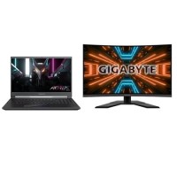 Gigabyte AORUS 15X Intel Core i9 16GB 1TB RTX 4060 165Hz 15.6 Inch Windows 11 Gaming Laptop with  Gigabyte G32QC A 32" QHD VA 165Hz Curved Gaming Monitor