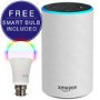 Amazon Echo 2nd Gen Smart Hub Sandstone Fabric with FREE B22 Smart Bulb