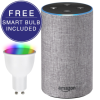 Amazon Echo 2nd Gen Smart Hub Heather Grey with FREE GU10 Smart Bulb