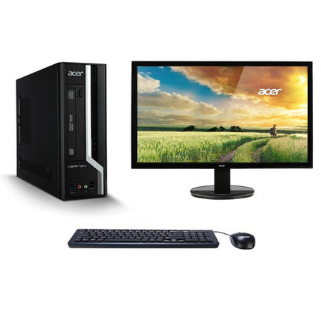Acer Veriton X4650G Core i5-6400 4GB 128GB SSD Win 10 Pro Desktop + Acer 24" HDMI VGA Monitor Bundle