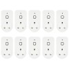 electriQ Smart Plug with power meter for energy monitoring - Alexa/Google Home compatible - 10 Pack