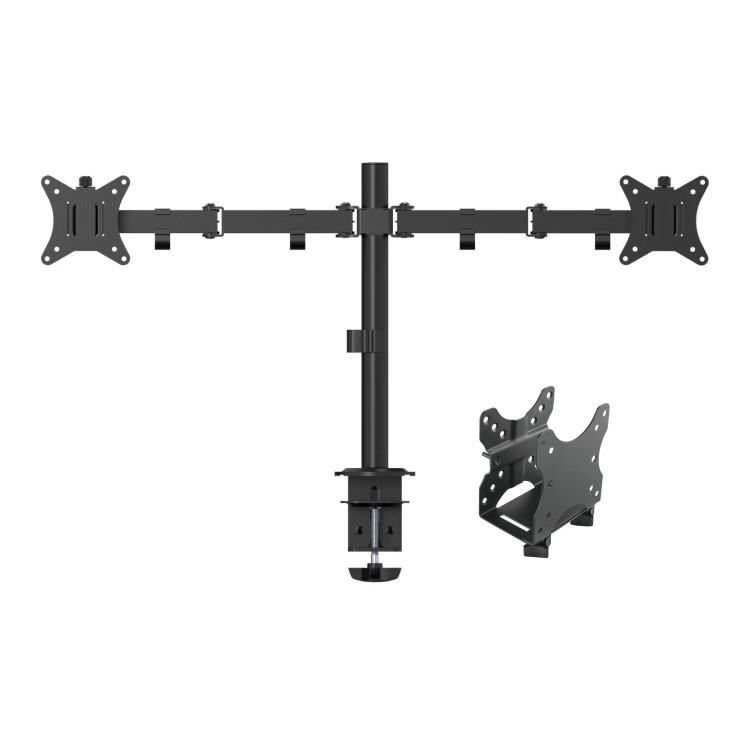 electriQ Dual Monitor Arm + PC Mount