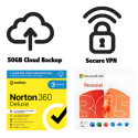 BUN/QQ2-00012/93345 Microsoft Office 365 Personal + Norton 360 Deluxe 12 Month Subscription ESD Bundle