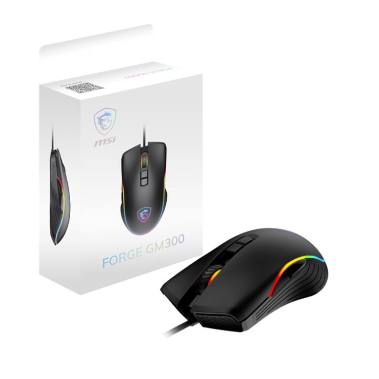 MSI Forge GM300 Wired Gaming Mouse Black