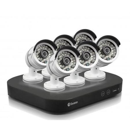 GRADE A1 - Swann CCTV System - 8 Channel 3MP DVR with 6 x 3MP Cameras & 2TB HDD