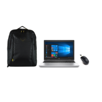Refurbished HP ProBook 650 G4 15.6 Inch Windows 10 Professional Laptop with Laptop Backpack and Genius NX-7000 Wireless Mouse Black