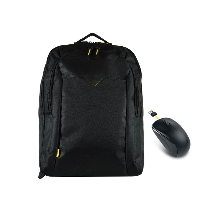Refurbished HP ProBook 650 G4 15.6 Inch Windows 10 Professional Laptop with Laptop Backpack and Genius NX-7000 Wireless Mouse Black