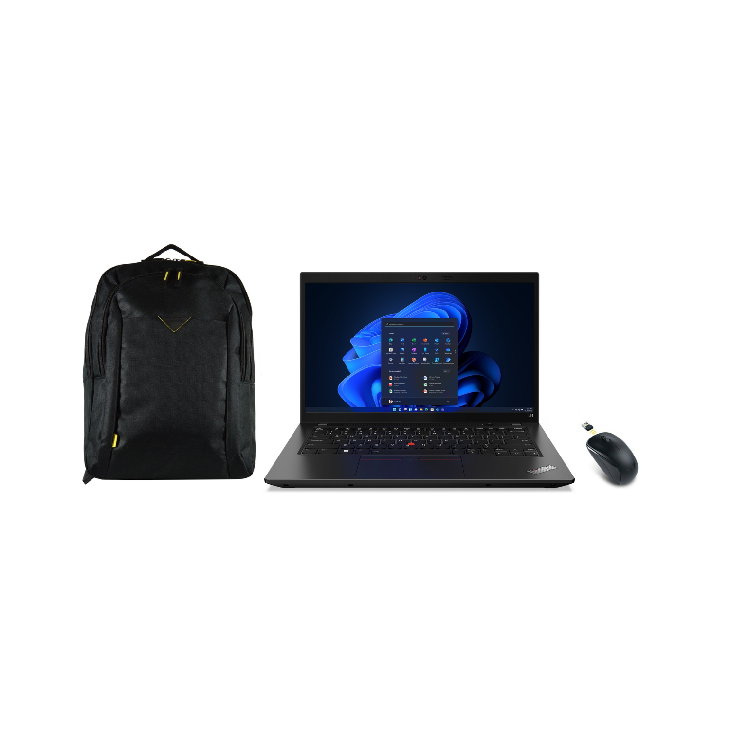 Refurbished Lenovo ThinkPad 14 Inch Laptop with Laptop Backpack and Genius NX-7000 Wireless Mouse Black - Laptops Direct Refurbished Lenovo ThinkPad 14 Inch Laptop with Laptop Backpack and Genius NX-7000 Wireless Mouse Black - Laptops Direct